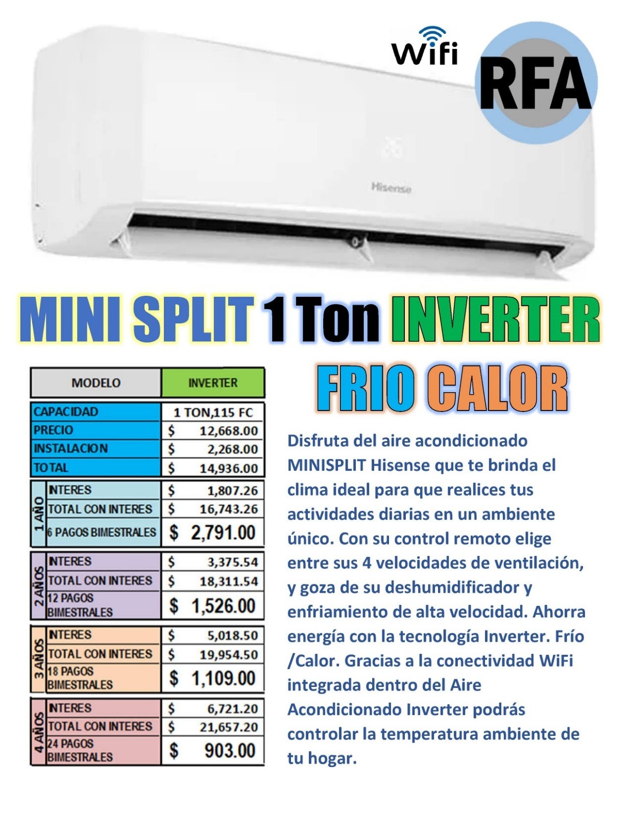 Mini-split 1 ton